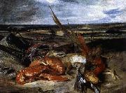 Eugene Delacroix Still-Life with Lobster oil on canvas